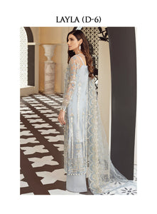 Buy GULAAL | Luxury Formals Eid Collection 2021 | Layla | D-6 Blue dress from Lebaasonline in UK at best price- SALE ! Shop Now Gulal, Maria b, Sana Safinaz bridal dress  for Wedding, Party & Bridal Wear. Get Pakistani Designer Dresses in UK Unstitched and Stitched Ready to Wear Embroidered by Gulaal in the UK & USA