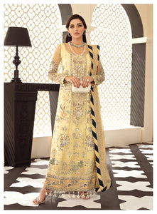 Buy GULAAL | Luxury Formals Eid Collection 2021 | Magnolia | D-1 Yellow dress from Lebaasonline in UK at best price- SALE ! Shop Now Gulal, Maria b, Asim Jofa bridal dress  for Wedding, Party & Bridal Wear. Get Pakistani Designer Dresses in UK Unstitched and Stitched Ready to Wear Embroidered by Gulaal in the UK & USA