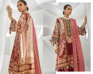 Kurnool Collection '21 by Sana Safinaz - 7A Red Dress is exclusively available on Lebasonline. We have various pakistani designer brands such as Sana Safinaz, Maria B, Asim Jofa readily available in unstitched/customized for Party wear, evening wear Get your pakistani designer dresses in UK, USA from Lebaasonline