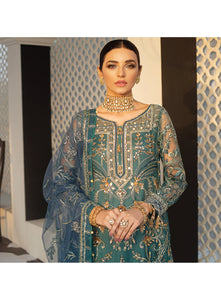 Buy GULAAL | Luxury Formals Eid Collection 2021 | Aria | D-4 Green dress from Lebaasonline in UK at best price- SALE ! Shop Now Gulal, Maria b, Sana Safinaz bridal dress  for Wedding, Party & Bridal Wear. Get Pakistani Designer Dresses in UK Unstitched and Stitched Ready to Wear Embroidered by Gulaal in the UK & USA
