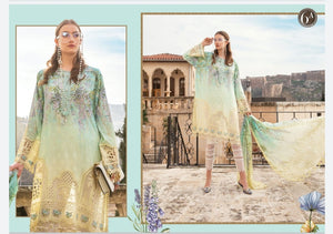 Shop the latest trends of Maria B Lawn 2020 Clothes Unstitched/ready to D-06A - Maria B Lawn 2020 ar 3 Piece Suits for the Spring/Summer. Available for customisation at LebaasOnline. Maria B's latest lawn, digital print attire and MBROIDERED Pakistani Designer Clothes for Women. free shipping UK, USA, and worldwide 