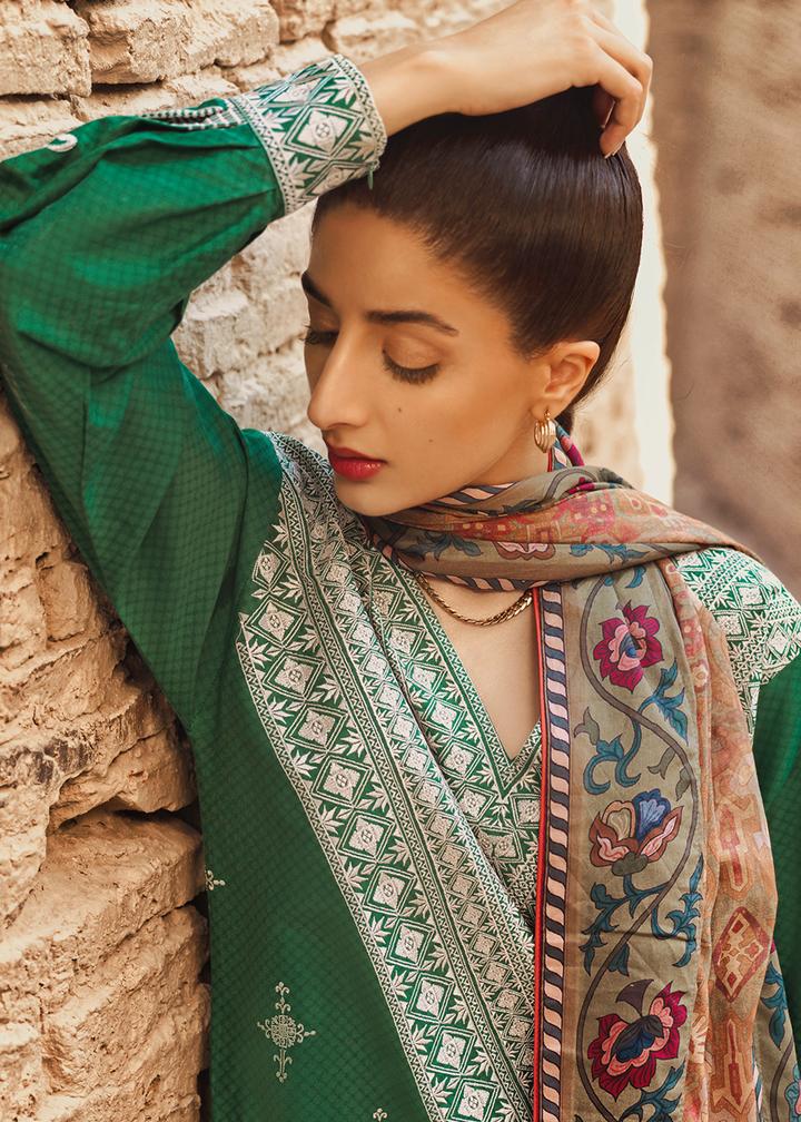 Buy TENA DURRANI | PREMIUM LUXURY LAWN 2021 | Ming Green Lawn Dress exclusively from our website all over the world. We are stockists of Tena Durrani Lawn 2021 collection  Maria b, Pakistani dresses online, Various Asian dresses UK Pakistani designer brand clothes can be bought from Lebaasonline in UK, Spain