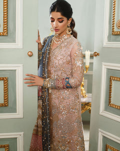 ELAN | WEDDING FESTIVE 2021 | CEYDA-07 Peach PAKISTANI BRIDAL DRESSE & READY MADE PAKISTANI CLOTHES UK. Designer Collection Original & Stitched. Buy READY MADE PAKISTANI CLOTHES UK, Pakistani BRIDAL DRESSES & PARTY WEAR OUTFITS AT LEBAASONLINE. Next Day Delivery in the UK, USA, France, Dubai, London & Manchester 