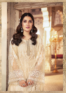 Buy Maria B Mbroidered Wedding 2021 | Pearl White-BD-2304 Chiffon Indian designer dresses online USA from our website We have all Pakistani designer clothes of Maria b Various Pakistani Bridal Dresses online UK Pakistani boutique dresses can be bought online from our website Lebaasonline in UK USA, America, France
