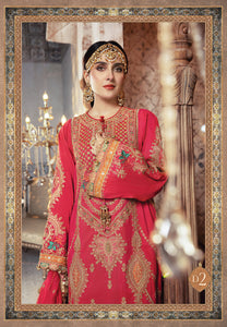 Buy Maria B Mbroidered Wedding 2021 | Aqua and Salmon pink-BD-2302 Chiffon Pakistani designer dresses in UK from our website We have all Pakistani designer clothes of Maria b Various Pakistani Bridal Dress Pakistani boutique dresses can be bought online from our website Lebaasonline in UK USA, America