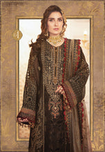 Load image into Gallery viewer, Buy Maria B Mbroidered Wedding 2021 | Black and burnt gold-BD-2301 Chiffon Indian designer dresses online USA from our website We have all Pakistani designer clothes of Maria b Various Pakistani Bridal Dresses online UK Pakistani boutique dresses can be bought online from our website Lebaasonline in UK USA, America
