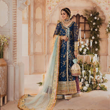 Load image into Gallery viewer, NOOR BY SAADIA ASAD | WEDDING COLLECTION &#39;21 | 03 Navy Blue Wedding dress is available @lebaasonline. The Wedding dresses online UK is available for Party/Evening wear. Customization of various Bridal outfits can be done. Various top brands such as Maria B, Sana Safinaz, Asim Jofa is available in UK, USA, France