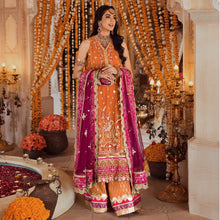 Load image into Gallery viewer, NOOR BY SAADIA ASAD | WEDDING COLLECTION &#39;21 | 01 Tangerine Wedding dress is available @lebaasonline. The Wedding dresses online UK is available for Party/Evening wear. Customization of various Bridal outfits can be done. Various top brands such as Maria B, Sana Safinaz, Asim Jofa is available in UK, USA, France