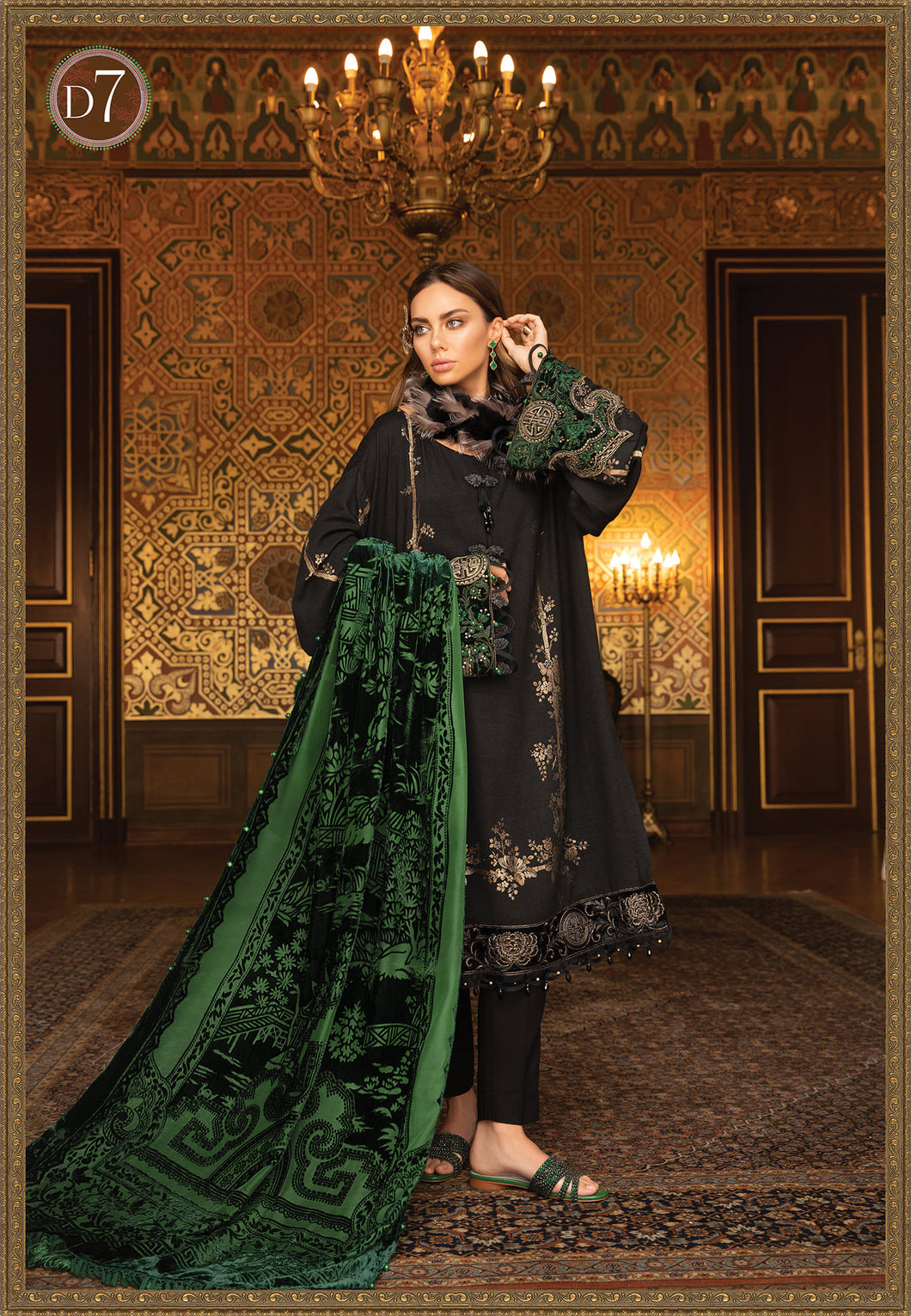  MARIA B | Linen Winter Collection 2021 | DL-907-Black and Emerald Buy Maria B Pakistani Dresses Online at Lebaasonline our latest collection of Indian & Pakistani designer winter wedding clothes, Lawn, Linen, embroidered sateen & new fashion Asian wear in the UK, USA. Shop PAKISTANI DESIGNER WEAR UK ONLINE 2021 SUITS