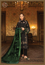 Load image into Gallery viewer,  MARIA B | Linen Winter Collection 2021 | DL-907-Black and Emerald Buy Maria B Pakistani Dresses Online at Lebaasonline our latest collection of Indian &amp; Pakistani designer winter wedding clothes, Lawn, Linen, embroidered sateen &amp; new fashion Asian wear in the UK, USA. Shop PAKISTANI DESIGNER WEAR UK ONLINE 2021 SUITS