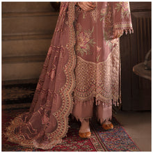 Load image into Gallery viewer,  AFROZEH | NAGHMA | LUXURY VELVET COLLECTION &#39;21| ROSHANARA Peach Velvet is Pakistan&#39;s most diverse designer fashion brand with VELVET PAKISTANI DRESSES UK Party Wear Suits. Buy Celebrating different styles of Pakistani Festive VELVET SUIT WITH DUPATTA in UK and USA, France, Austria, Germany at LebaasOnline.