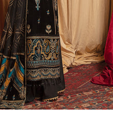 Load image into Gallery viewer,  AFROZEH | NAGHMA | LUXURY VELVET COLLECTION &#39;21| SHEHRBANO Black Velvet is Pakistan&#39;s most diverse designer fashion brand with VELVET PAKISTANI DRESSES UK Party Wear Suits. Buy Celebrating different styles of Pakistani Festive VELVET SUIT WITH DUPATTA in UK and USA, France, Austria, Germany at LebaasOnline.