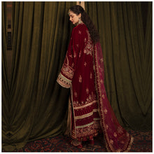 Load image into Gallery viewer,  AFROZEH | NAGHMA | LUXURY VELVET COLLECTION &#39;21| ZEENAT Maroon Velvet is Pakistan&#39;s most diverse designer fashion brand with VELVET PAKISTANI DRESSES UK Party Wear Suits. Buy Celebrating different styles of Pakistani Festive VELVET SUIT WITH DUPATTA in UK and USA, France, Austria, Germany at LebaasOnline.