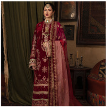 Load image into Gallery viewer,  AFROZEH | NAGHMA | LUXURY VELVET COLLECTION &#39;21| ZEENAT Maroon Velvet is Pakistan&#39;s most diverse designer fashion brand with VELVET PAKISTANI DRESSES UK Party Wear Suits. Buy Celebrating different styles of Pakistani Festive VELVET SUIT WITH DUPATTA in UK and USA, France, Austria, Germany at LebaasOnline.