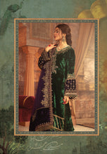 Load image into Gallery viewer, MARIA B | VELVET COLLECTION &#39;21 | VEL-20-108-Emerald Green VELVET SALWAR KAMEEZ FOR WOMEN is available @lebaasonline. We have VELVET SALWAR SUITS USA which are trending in winter wedding wear. BUY VELVET SALWAR ONLINE SHOPPING from our official website in UK, USA, France, Germany from lebaasonline at SALE!