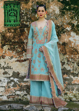 Load image into Gallery viewer, HUSSAIN REHAR | HUSSAIN REHAR | RUMLI | Baraan Blue Lawn dress is extremely trending for HUSAIN REHAR 2021 lawn. The PAKISTANI DRESSES IN UK are available for this wedding season. Get the exclusive customized Maria B, Asim Jofa Bridal, PAKISTANI DRESSES from our PAKISTANI BOUTIQUE in UK, USA, Austria from Lebaasonline 