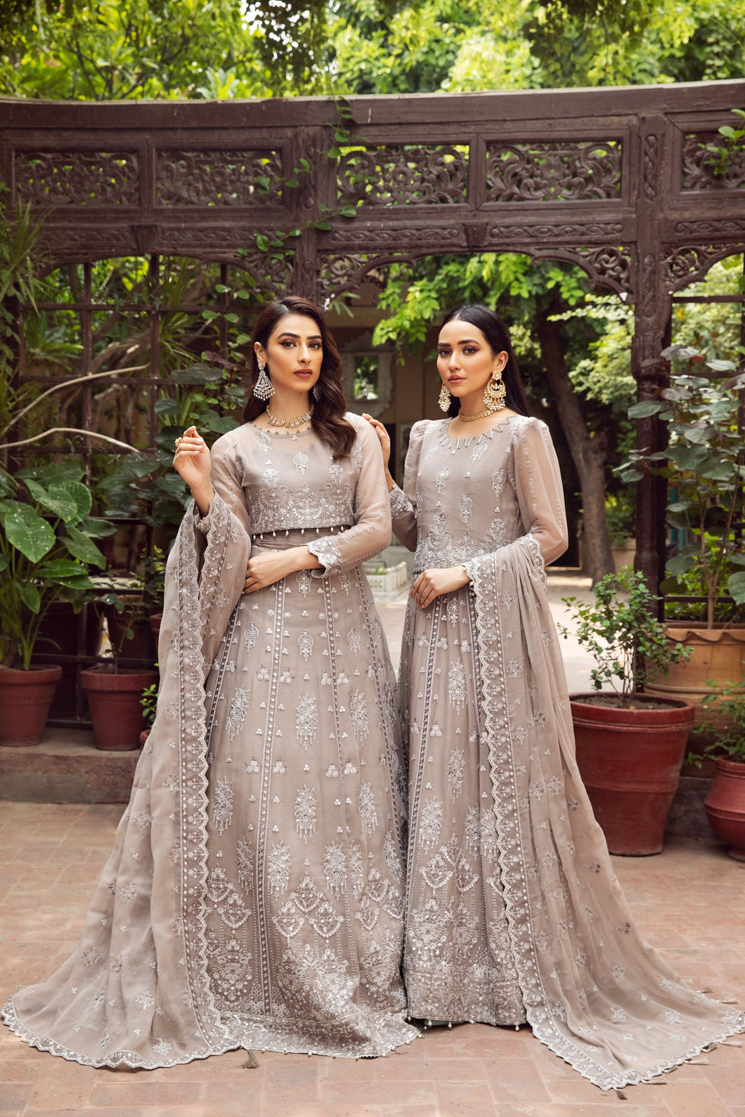 Buy ALIZEH | SHAHTAJ EMBROIDERED COLLECTION '21 | ZERCON-10 Silver  from our official website. We are largest stockist of Pakistani designer dresses online UK Buy this Indian Bridal dresses online USA from Alizeh Chiffon 2021. This Eid buy NEW dresses in UK USA Austria from latest suits on Lebaasonline at SALE!