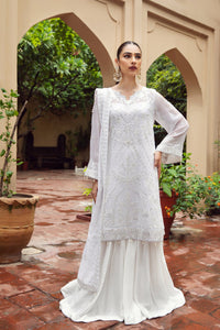Buy ALIZEH | SHAHTAJ EMBROIDERED COLLECTION '21 | SHAHNOOR-05 White  from our official website. We are largest stockist of Pakistani designer dresses online UK Buy this Indian Bridal dresses online USA from Alizeh Chiffon 2021. This Eid buy NEW dresses in UK USA Manchester from latest suits on Lebaasonline at SALE!