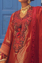 Load image into Gallery viewer, SANA SAFINAZ | WOVEN JACQUARD COLLECTION 2021 - 02A Red Woven Jacquard dress is available @lebaasonline. We are largest stockists of various brands such Sana Safinaz, Maria b. The Pakistani dresses online UK can be customized for evening or Party wear. Get the lawn pak outfit in UK, USA, France from Lebaasonline