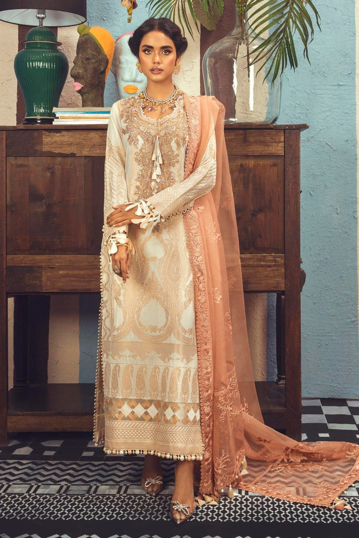 SANA SAFINAZ | WOVEN JACQUARD COLLECTION 2021 - 02B Cream Woven Jacquard dress is available @lebaasonline. We are largest stockists of various brands such Sana Safinaz, Maria b. The Pakistani dresses online UK can be customized for evening or Party wear. Get the lawn pak outfit in UK, USA, France from Lebaasonline