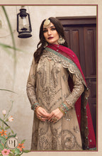 Load image into Gallery viewer, Buy MARIA B SATEEN Beige and Hot Pink PAKISTANI GARARA SUITS ONLINE  USA with customization. We have various brands such as MARIA B WEDDING DRESSES. PAKISTANI WEDDING DRESSES BIRMINGHAM are trending in evening/party wear. MARIA B SALE dresses can be stitched in UK, USA, France, Austria ate Lebaasonline in SALE!