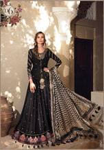 Load image into Gallery viewer, Buy MARIA B SATEEN Black and burnt Gold PAKISTANI GARARA SUITS ONLINE  USA with customization. We have various brands such as MARIA B WEDDING DRESSES. PAKISTANI WEDDING DRESSES BIRMINGHAM are trending in evening/party wear. MARIA B SALE dresses can be stitched in UK, USA, France, Austria ate Lebaasonline in SALE!
