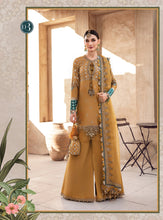 Load image into Gallery viewer, Buy MARIA B SATEEN Mustard PAKISTANI SUITS ONLINE  with customization. We have various brands such as MARIA B WEDDING DRESSES, Sana Safinaz. PAKISTANI WEDDING DRESSES BIRMINGHAM are trending in evening/party wear. MARIA B SALE dresses can be stitched in UK, USA, France, Austria ate Lebaasonline in SALE!