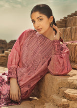 Load image into Gallery viewer, Buy TENA DURRANI | PREMIUM LUXURY LAWN 2021 | Arabesque Pink Lawn Dress exclusively from our website all over the world. We are stockists of Tena Durrani Lawn 2021 collection  Maria b, Pakistani dresses online, Various Asian dresses UK Pakistani designer brand clothes can be bought from Lebaasonline in UK, Spain