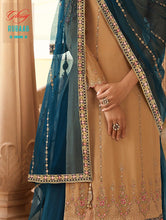 Load image into Gallery viewer, Buy Glossy Rubaab Traditional Lehenga | Rubaab 15156 Blue color. We have elegant collection of Indian Bridal dresses online USA and Party or Wedding wear of Indian designers like Maisha Viviana, Alizeh. Buy unstitched or even customized Anarkali Lehnga Indian Wedding Dresses online UK from Lebaasonline.co.uk