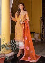 Load image into Gallery viewer,  HUSSAIN REHAR | RAHGOLI | SHADEH Yellow Lawn dress is extremely trending for HUSAIN REHAR 2022 lawn. The PAKISTANI DRESSES IN UK are available for this wedding season. Get the exclusive customized Maria B Asim Jofa Bridal PAKISTANI DRESSES from our PAKISTANI BOUTIQUE in UK, USA, Austria from Lebaasonline 