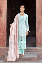 Load image into Gallery viewer, Buy NUREH EID FESTIVE COLLECTION 2021 | PHULKARI Blue lawn Dress from our website for this Eid. This year make your wardrobe filled with elegant Eid collection We have Maria B, Nureh Eid collection, Imrozia chiffon collection unstitched and customization done. Buy Nureh Eid collection &#39;21 in USA, UK from lebaasonline