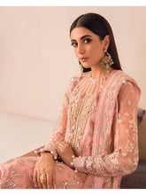 Load image into Gallery viewer, GULAAL | EID LUXURY FORMALS 2022 | Amirah Peach Chiffon Pakistani designer dress is available @lebaasonline. The Pakistani Wedding dresses of Maria B, Gulaal can be customized for Bridal/party wear. Get express shipping in UK, USA, France, Germany for Asian Outfits USA. Maria B Sale online can be availed here!!
