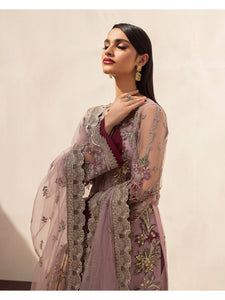 GULAAL | EID LUXURY FORMALS 2022 | Simaar Lavender Chiffon Pakistani designer dress is available @lebaasonline. The Pakistani Wedding dresses of Maria B, Gulaal can be customized for Bridal/party wear. Get express shipping in UK, USA, France, Germany for Asian Outfits USA. Maria B Sale online can be availed here!!