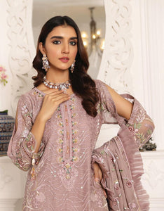 Buy Emaan Adeel Lamour Luxury Chiffon Collection '21 | LR-04 Pink Chiffon dress from our lebasonline. We have various top Pakistani designer dresses in UK such as imrozia UK Maria b lawn 2021 You can get customized Pakistani wedding dresses for evening wear Get your pakistani wedding outfit in UK, USA from lebaasonline