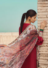 Load image into Gallery viewer, Buy TENA DURRANI | PREMIUM LUXURY LAWN 2021 | Cherry Red Lawn Dress exclusively from our website all over the world. We are stockists of Tena Durrani Lawn 2021 collection, Imrozia collection 2021, Pakistani suits. Various party wear dresses Pakistani designer brand clothes can be bought from Lebaasonline in UK Spain