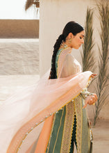 Load image into Gallery viewer, HUSSAIN REHAR | ROHI DE NAAL | Sawera (Pista Green) Lawn dress is extremely trending for HUSAIN REHAR 2021 lawn. The PAKISTANI DRESSES IN UK are available for this wedding season. Get the exclusive customized Maria B, Asim Jofa, PAKISTANI DRESSES ONLINE from our PAKISTANI BOUTIQUE in UK, USA, Austria from Lebaasonline 
