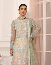 Load image into Gallery viewer, Buy Emaan Adeel Lamour Luxury Chiffon Collection &#39;21 | LR-06 Green Chiffon dress from our lebasonline. We have various top Pakistani designer dresses in UK such as imrozia UK Maria b lawn 2021 You can get customized Pakistani wedding dresses for evening wear Get your pakistani wedding outfit in UK, USA from lebaasonline