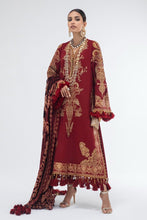 Load image into Gallery viewer, SANA SAFINAZ | LUXURY WINTER SHWL/VELVET &#39;21 | 006B Maroon Velvet dress Buy Latest Pakistani Fashion SANA SAFINAZ Winter Collection Designer Dress, Party Wear Suit, Wedding &amp; Bridal Collection Online in the UK at Lebaasonline. Pakistani Brand Clothing with 100% Original quality &amp; Stitched to Perfection. UK 