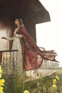 Qalamkar Luxury Festive Lawn 2021 | FX-07 Off White Lawn dress is exclusively suitable for Summer wedding season. Lebasonline is the largest stockist of Pakistani boutique dresses such as Qalamkar Sobia Nazir Maria B various Pakistani Bridal dresses in UK. You can get your outfit customized in UK, USA from Lebaasonline