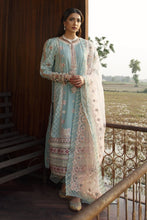 Load image into Gallery viewer, Qalamkar Luxury Festive Lawn 2021 | FX-09 Blue Lawn dress is exclusively suitable for Summer wedding season. Lebasonline is the largest stockist of Pakistani boutique dresses such as Qalamkar, Sobia Nazir, Maria B, various Pakistani Bridal dresses in UK. You can get your outfit customized in UK, USA from Lebaasonline