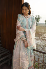 Load image into Gallery viewer, Qalamkar Luxury Festive Lawn 2021 | FX-09 Blue Lawn dress is exclusively suitable for Summer wedding season. Lebasonline is the largest stockist of Pakistani boutique dresses such as Qalamkar, Sobia Nazir, Maria B, various Pakistani Bridal dresses in UK. You can get your outfit customized in UK, USA from Lebaasonline
