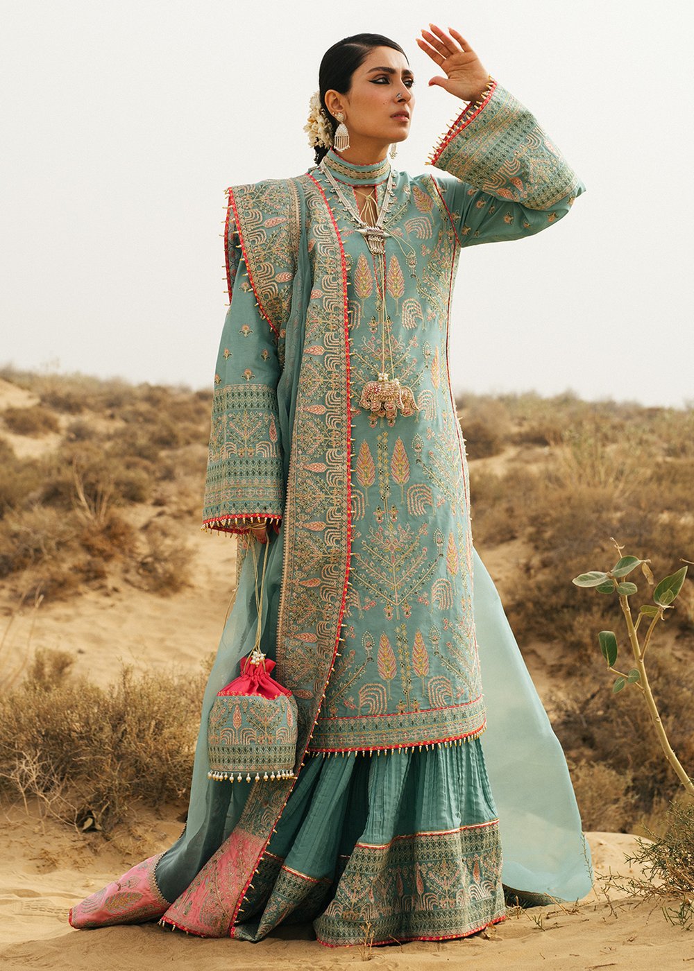 HUSSAIN REHAR | ROHI DE NAAL | Saloni (Ice Blue) Lawn dress is extremely trending for HUSAIN REHAR 2021 lawn. The PAKISTANI DRESSES IN UK are available for this wedding season. Get the exclusive customized Maria B, Asim Jofa Bridal, PAKISTANI DRESSES from our PAKISTANI BOUTIQUE in UK, USA, Austria from Lebaasonline 