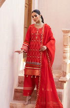 Load image into Gallery viewer, Buy ALZOHAIB | AZ-FESTIVE HUES&#39; PREMIUM COLLECTION&#39;2021 Red Dress at Lebaasonline Pakistani Clothes @ best price- SALE ! Shop PAKISTANI DESIGNER DRESSES IN UK MARIA B MPRINT STITCHED, IMROZIA, Pakistani Clothes Online UK for Wedding, Evening, Pakistani Bridal Wear. Indian &amp;  by ALZOHAIB in the UK &amp; USA at LebaasOnline.