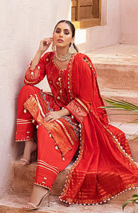 Buy ALZOHAIB | AZ-FESTIVE HUES' PREMIUM COLLECTION'2021 Red Dress at Lebaasonline Pakistani Clothes @ best price- SALE ! Shop PAKISTANI DESIGNER DRESSES IN UK MARIA B MPRINT STITCHED, IMROZIA, Pakistani Clothes Online UK for Wedding, Evening, Pakistani Bridal Wear. Indian &  by ALZOHAIB in the UK & USA at LebaasOnline.