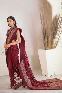 Buy Jazmin CHERRY ROSE B Maroon Pakistani Clothes For Women at Our Online Pakistani Designer Boutique UK, Indian & Pakistani Wedding dresses online UK, Asian Clothes UK Jazmin Suits USA, Baroque Chiffon Collection 2022 & Eid Collection Outfits in USA on express shipping available at our Online store Lebaasonline