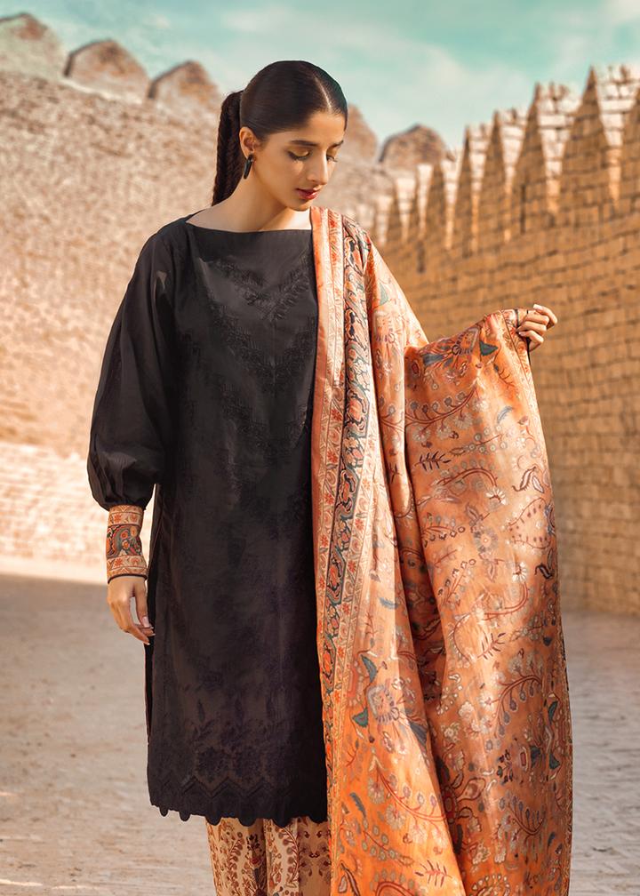 Buy TENA DURRANI | PREMIUM LUXURY LAWN 2021 | Eclipse Black Lawn Dress exclusively from our website all over the world. We are stockists of Tena Durrani Lawn 2021 collection, Imrozia collection 2021, Pakistani suits. Various party wear dresses Pakistani designer brand clothes can be bought from Lebaasonline in UK Spain