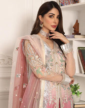 Load image into Gallery viewer, Buy Emaan Adeel Lamour Luxury Chiffon Collection &#39;21 | LR-09 Pink Chiffon dress from our lebasonline. We have various top Pakistani designer dresses in UK such as imrozia UK Maria b lawn 2021 You can get customized Pakistani wedding dresses for evening wear Get your pakistani wedding outfit in USA from lebaasonline
