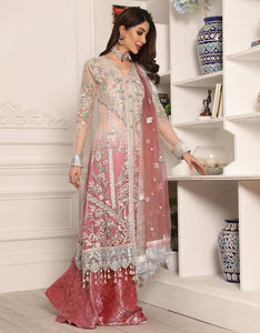 Buy Emaan Adeel Lamour Luxury Chiffon Collection '21 | LR-09 Pink Chiffon dress from our lebasonline. We have various top Pakistani designer dresses in UK such as imrozia UK Maria b lawn 2021 You can get customized Pakistani wedding dresses for evening wear Get your pakistani wedding outfit in USA from lebaasonline