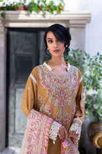 Load image into Gallery viewer, SOBIA NAZIR | AUTUMN/WINTER 2021 | AW21-1A Chrome Yellow Lawn Dress available @lebaasonline. We have brands such as Maria b, Sana Safinaz, Sobia Nazir for PIndian bridal dresses online USA. Evening dress can be customized at Pakistani designer boutique online UK at Lebaasonline in UK, USA, France, Austria at SALE! 