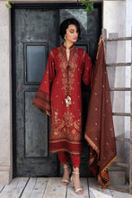 Load image into Gallery viewer, SOBIA NAZIR | AUTUMN/WINTER 2021 | AW21-6A Red Lawn Dress available @lebaasonline. We have brands such as Maria b, Sana Safinaz, Sobia Nazir for PIndian bridal dresses online USA. Evening dress can be customized at Pakistani designer boutique online UK at Lebaasonline in UK, USA, France, Austria at SALE! 